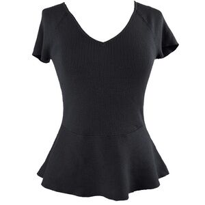 INC Black Women's Peplum Top